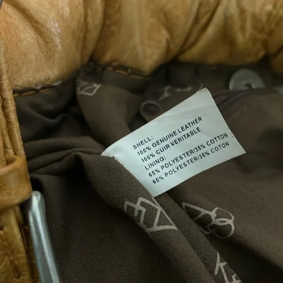 ASOS Leather Bag Purse Tan Ruched Bohemian Chic - Picture 3 of 17